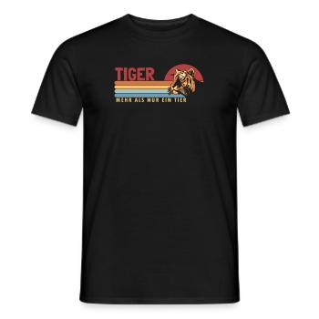 Tiger mehr als ein Tier Königstiger Sibirischer - Männer T-Shirt - Schwarz - Vorne - AI Model Male 178 light (178cm)