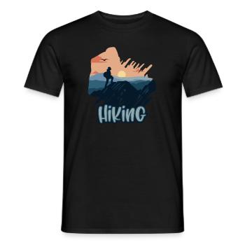 Nature Randonnée Trekking Randonnée en montagne Randonnée - T-shirt homme - noir - Devant - AI Model Male 178 light (178cm)