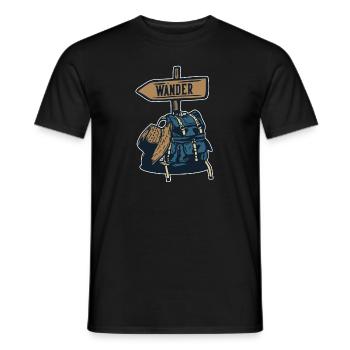 Randonnées Randonnées Randonnées Randonnées Randonnées - T-shirt homme - noir - Devant - AI Model Male 178 light (178cm)