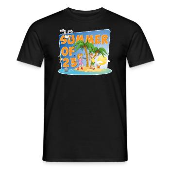 The colorful and cheerful summer of 2023 - Men's T-Shirt - black - Front - AI Model Male 178 light (178cm)