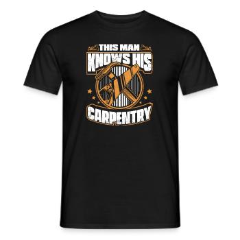 Cet homme connaît son charpentier charpentier charpentier - T-shirt homme - noir - Devant - AI Model Male 178 light (178cm)