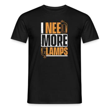 J’ai besoin de plus de pinces Tischler Charpentier Schreiner - T-shirt homme - noir - Devant - AI Model Male 178 light (178cm)