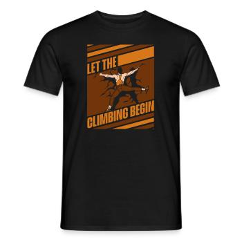 Let The Climbing Begin Bouldering Speed Climbing - Men's T-Shirt - black - Front - AI Model Male 178 light (178cm)