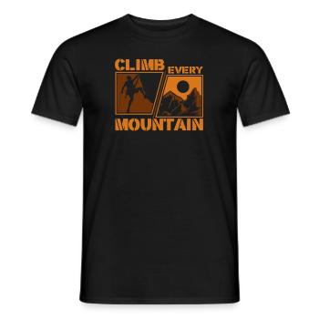 Climb Every Mountain Sport Climbing Speed Climbing - Men's T-Shirt - black - Front - AI Model Male 178 light (178cm)