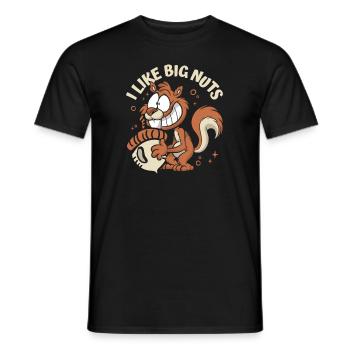 I Like Big Nuts Grauhörnchen Squirrel Eichhörnchen - Männer T-Shirt - Schwarz - Vorne - AI Model Male 178 light (178cm)