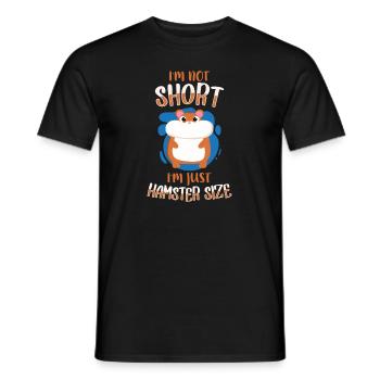 I'm Not Short I'm Hamster Size Zwerghamster - Männer T-Shirt - Schwarz - Vorne - AI Model Male 178 light (178cm)
