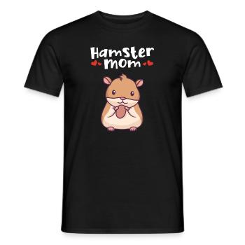 Hamster Mom Goldhamster Zwerghamster Feldhamster - Männer T-Shirt - Schwarz - Vorne - AI Model Male 178 light (178cm)