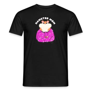 Hamster Mom Zwerghamster Feldhamster Goldhamster - Männer T-Shirt - Schwarz - Vorne - AI Model Male 178 light (178cm)
