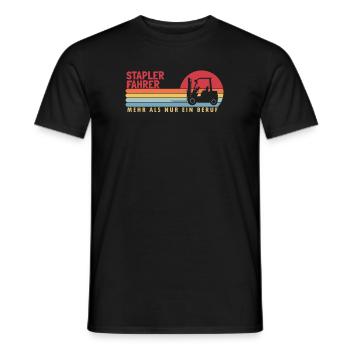 Forklift driver more than a profession Telehandler - Men's T-Shirt - black - Front - AI Model Male 178 light (178cm)