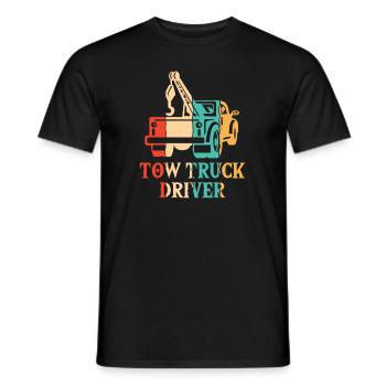 Retro Abschleppfahrzeug Abschlepper Fahrer - Männer T-Shirt - Schwarz - Vorne - AI Model Male 178 light (178cm)