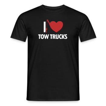 I love Tow Trucks Abschleppdienst Abschlepper - Männer T-Shirt - Schwarz - Vorne - AI Model Male 178 light (178cm)
