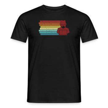 Rétro Social Engineering Phishing Sniffer Grey - T-shirt homme - noir - Devant - AI Model Male 178 light (178cm)