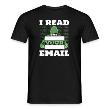 Je lis votre e-mail Sniffer Social Engineering - T-shirt homme - noir - Devant - AI Model Male 178 light (178cm)