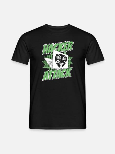 Hacker Attack Social Engineering Phishing Sniffer - Men's T-Shirt - black