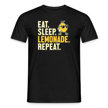 Eat Sleep Lemonade Repeat Limonade Liebhaber - Männer T-Shirt - Schwarz - Vorne - AI Model Male 178 light (178cm)