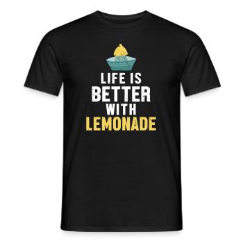 La vie est meilleure avec Lemonade Lemonade - T-shirt homme - noir - Devant - AI Model Male 178 light (178cm)