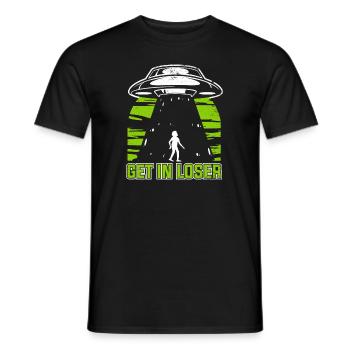 Get In Loser Conspiracy Außerirdischer Ufo Alien - T-shirt homme - noir - Devant - AI Model Male 178 light (178cm)