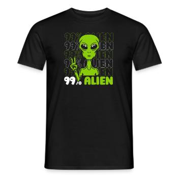 99% Alien Conspiration Alien Alien Ufo Alien - T-shirt homme - noir - Devant - AI Model Male 178 light (178cm)