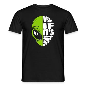 Et si c’était vrai Conspiracy Alien UFO - T-shirt homme - noir - Devant - AI Model Male 178 light (178cm)