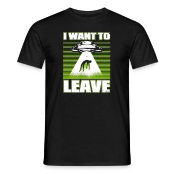 Je veux quitter la conspiration extraterrestre des ovnis - T-shirt homme - noir - Devant - AI Model Male 178 light (178cm)