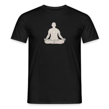 Kundalini Ashtanga Hatha Asanas Yoga Teacher Yoga - Men's T-Shirt - black - Front - AI Model Male 178 light (178cm)