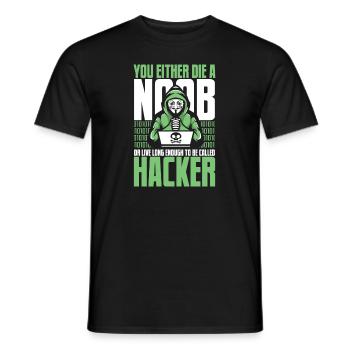 Vivre assez longtemps pour être appelé renifleur de hacker - T-shirt homme - noir - Devant - AI Model Male 178 light (178cm)
