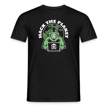 Hack The Planet Phishing Sniffer Social - T-shirt homme - noir - Devant - AI Model Male 178 light (178cm)