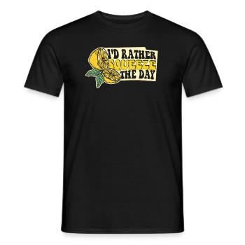 I'd Rather Squeeze The Day Limonade Liebhaber - Männer T-Shirt - Schwarz - Vorne - AI Model Male 178 light (178cm)