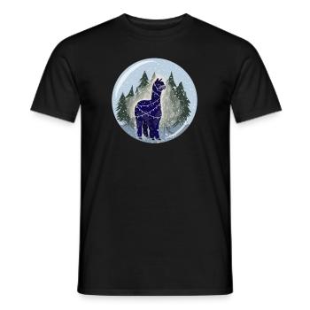 Lama Pako Huacaya Alpaca Breeder Alpaca - Men's T-Shirt - black - Front - AI Model Male 178 light (178cm)