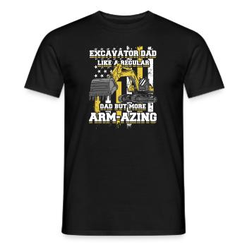 Excavator Dad Seilbagger Raupenbagger Excavator - Männer T-Shirt - Schwarz - Vorne - AI Model Male 178 light (178cm)