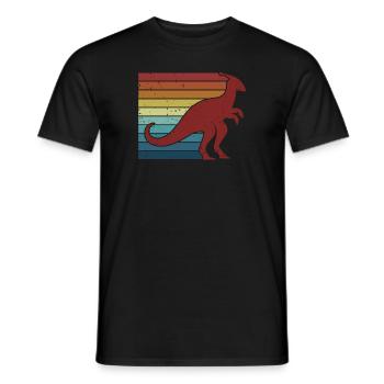 Rétro Parasaurolophini Dinosaur Lover - T-shirt homme - noir - Devant - AI Model Male 178 light (178cm)