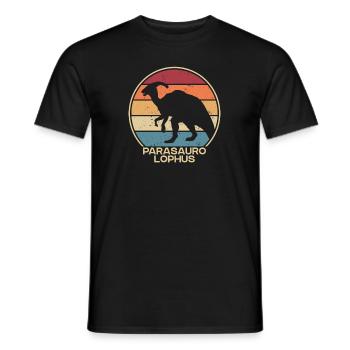 Rétro Parasaurolophini Hadrosauridae Lover - T-shirt homme - noir - Devant - AI Model Male 178 light (178cm)