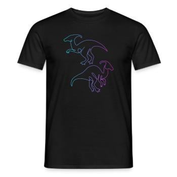 Parasaurolophini Hadrosauridae Dinosaure - T-shirt homme - noir - Devant - AI Model Male 178 light (178cm)