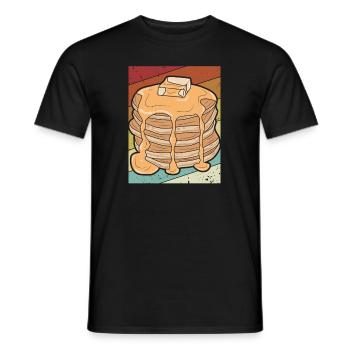 Recettes rétro Flapjack Griddlecake Lover Pancake - T-shirt homme - noir - Devant - AI Model Male 178 light (178cm)