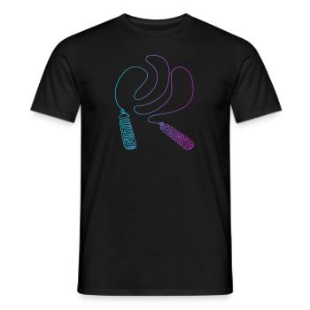 Vitesse de saut à sauter corde à sauter professionnelle - T-shirt homme - noir - Devant - AI Model Male 178 light (178cm)