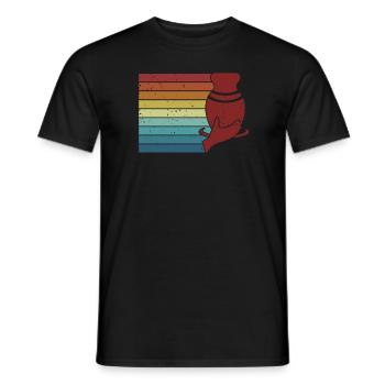 Retro Pottery Pro Wheel Hobby Lover Pottery - Men's T-Shirt - black - Front - AI Model Male 178 light (178cm)