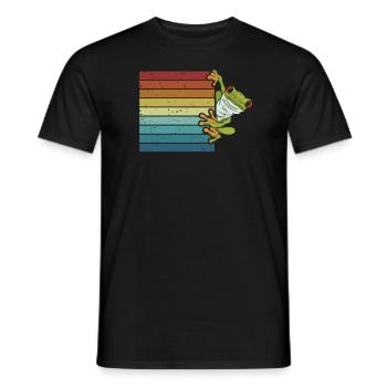 Rétro Agalychnis Callidryas Pet Lover Yeux rouges - T-shirt homme - noir - Devant - AI Model Male 178 light (178cm)