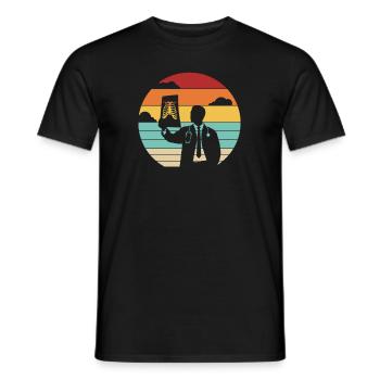 Rétro Radiographe Radiologie Infirmière Technologue - T-shirt homme - noir - Devant - AI Model Male 178 light (178cm)