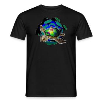 Sea turtles - Men's T-Shirt - black - Front - AI Model Male 178 light (178cm)