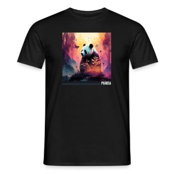 Pandabär Ailuropoda melanoleuca Freund Liebhaber - Männer T-Shirt - Schwarz - Vorne - AI Model Male 178 light (178cm)