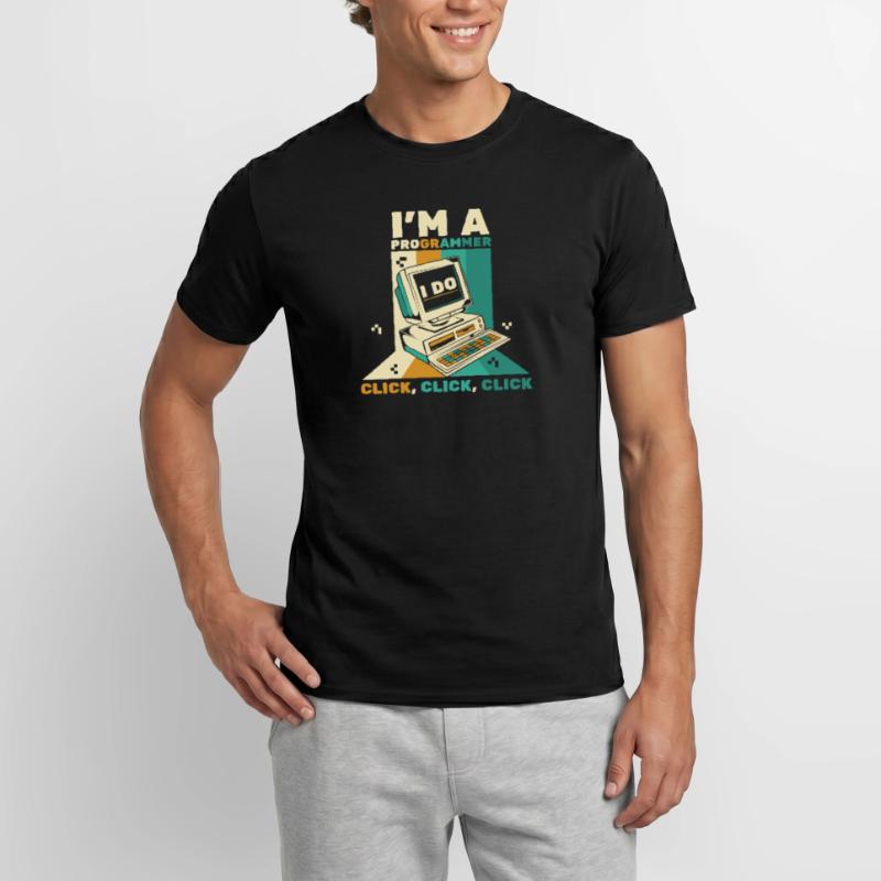 Je suis un programmeur Click Software Engineer Coder T-shirt homme
