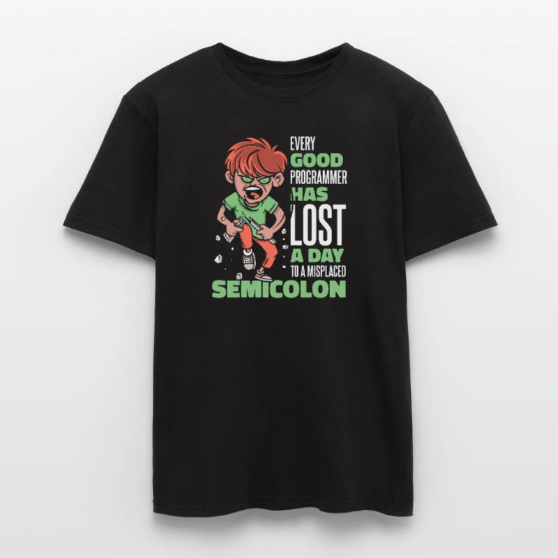 A perdu un jour à cause d’un codeur de points-virgules égaré T-shirt homme