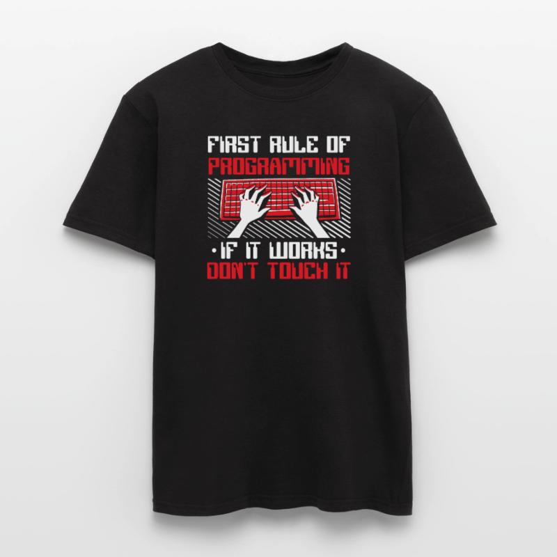 If It Works Don't Touch It Developer Coder Men's T-Shirt