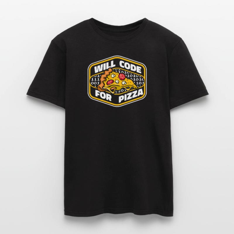 Will Code For Pizza Developer Coder Programmer Men's T-Shirt