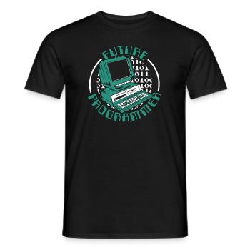 Future Programmer Software Engineer Developer - Men's T-Shirt - black - Front - AI Model Male 178 light (178cm)