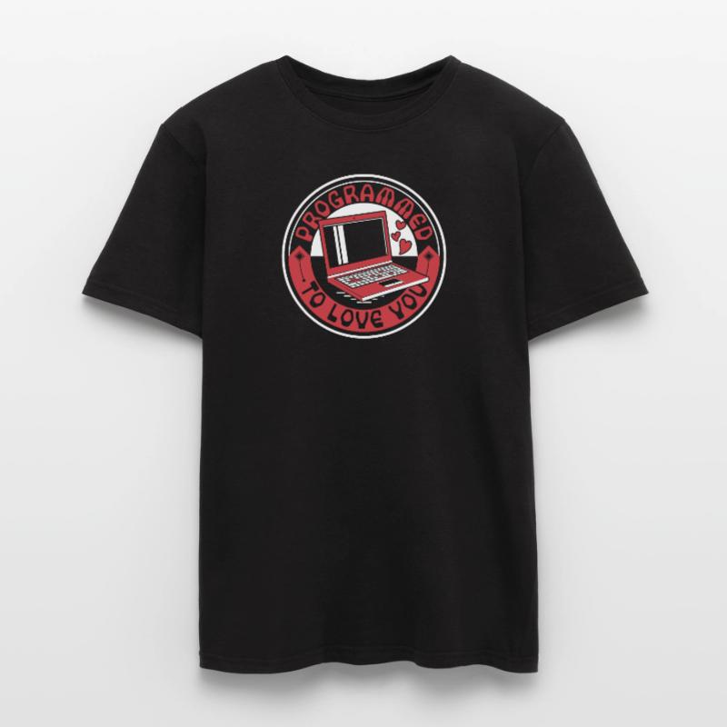 Programmed To Love You Developer Coder Men's T-Shirt