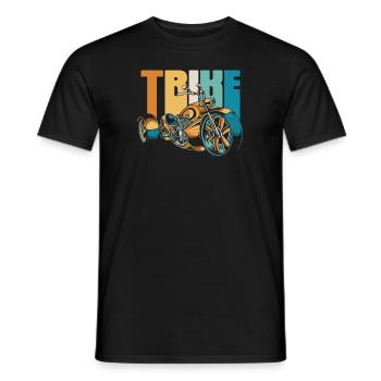 Retro Trike Driewieler Trikebike Driewieler - Heren T-shirt - zwart - Voor - AI Model Male 178 light (178cm)