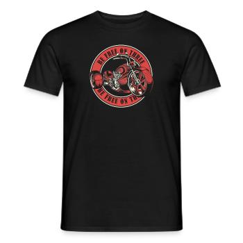 Soyez libre sur trois tricycles moto trois-roues - T-shirt homme - noir - Devant - AI Model Male 178 light (178cm)