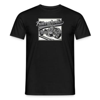 Trikeaholic Threewheeler Trikebike Tricycle - Men's T-Shirt - black - Front - AI Model Male 178 light (178cm)