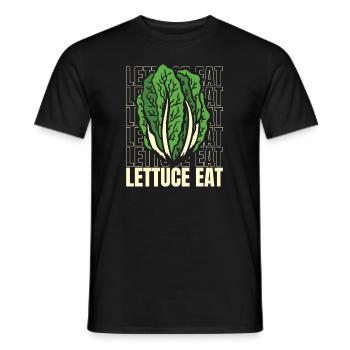 Lettuce Eat Vegan Vegans Plant-Based Vegetarian - Men's T-Shirt - black - Front - AI Model Male 178 light (178cm)